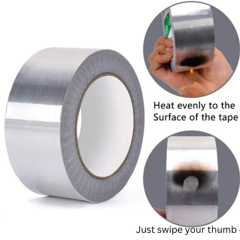 Aluminum Foil Tape Waterproof Leakage Strong Self-adhesive Repair , Window Sill Gap, Pipe Rupture, Surface Crack, Home Renovation
