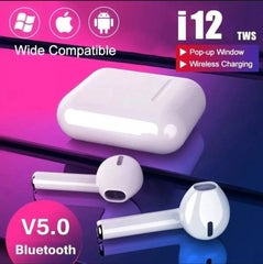 I12 Tws Earbudstouch Control Earphones Headsets With Mic In-ear Stereo Earbuds | Mini Headphones Wireless Bluetooth 5.0 With Case Sensors | Compatible With Ios And Android Devices