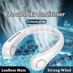Neck Fan Portable Bladeless | Portable Rechargeable Fan Bladeless Neck Fan (random Color)