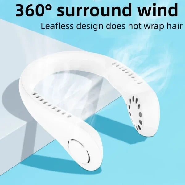 Neck Fan Portable Bladeless | Portable Rechargeable Fan Bladeless Neck Fan (random Color)
