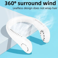 Neck Fan Portable Bladeless | Portable Rechargeable Fan Bladeless Neck Fan (random Color)