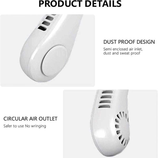 Neck Fan Portable Bladeless | Portable Rechargeable Fan Bladeless Neck Fan (random Color)