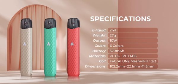 Uwell Popreel N1 Pod System Kit 520mah 2ml + Strawberry Flavour | Best Quality Pod/vape/e-cigarette ( Random Color )( Without Display )