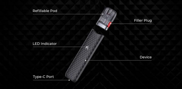 Uwell Popreel N1 Pod System Kit 520mah 2ml + Strawberry Flavour | Best Quality Pod/vape/e-cigarette ( Random Color )( Without Display )